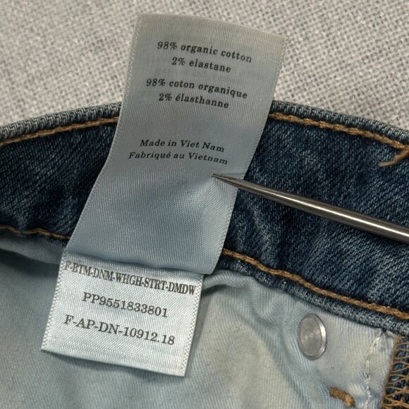 Everlane The Way High Jean Straight Leg Medium Wash Organic Cotton Denim Size 26 - Picture 12 of 13